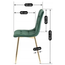 Scaun Mebel Elite York (Green/Gold) Thumb
