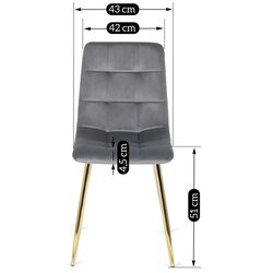 Scaun Mebel Elite York (Grey/Golden) Thumb