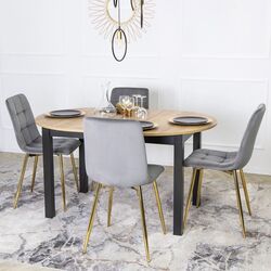 Scaun Mebel Elite York (Grey/Golden) Thumb