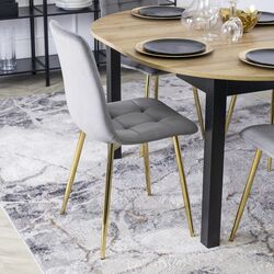 Scaun Mebel Elite York (Grey/Golden) Thumb