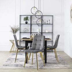 Scaun Mebel Elite York (Grey/Golden) Thumb