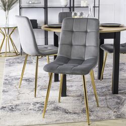 Scaun Mebel Elite York (Grey/Golden) Thumb