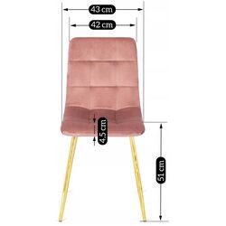 Scaun Mebel Elite York (Pink/Golden) Thumb