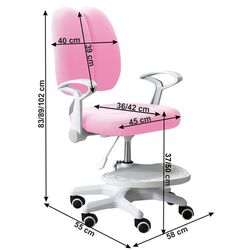 Fotoliu Tempo Kondela Anais (Pink/White) Thumb