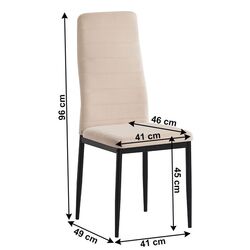 Стул Mobhaus Coleta Nova (Beige/Black) Thumb