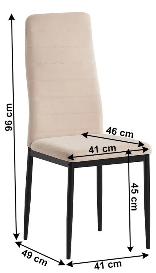 Стул Mobhaus Coleta Nova (Beige/Black) - 3