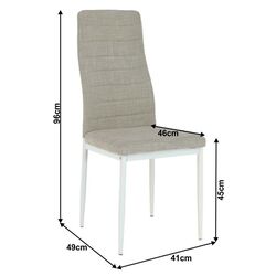 Scaun Mobhaus Coleta Nova (Beige/White) Thumb