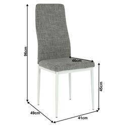 Стул Mobhaus Coleta Nova (Light Gray/White) Thumb