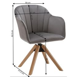 Scaun Mobhaus Dalio (Light Gray/Beech) Thumb