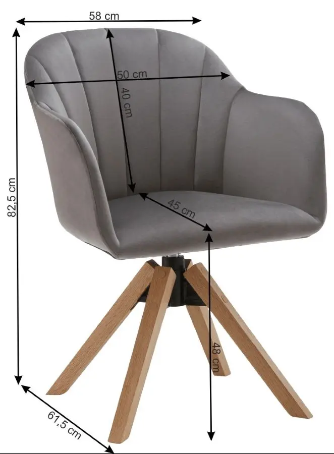 Scaun Mobhaus Dalio (Light Gray/Beech)