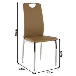 Стул Mobhaus Ervina (Beige/Chrome) Thumb