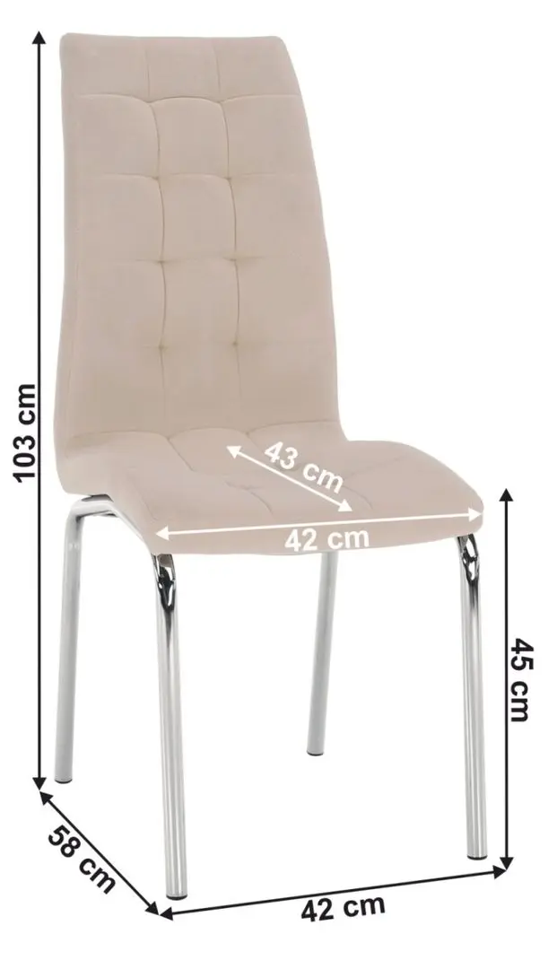 Scaun Mobhaus Gerda New (Beige/Chrome)