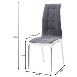 Scaun Mobhaus Gerda New (Dark Gray/White) Thumb