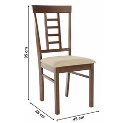 Scaun Mobhaus Oleg New (Walnut/Beige) Thumb