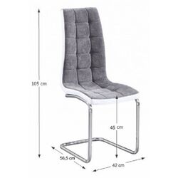 Стул Mobhaus Saloma New (Dark Gray/White) Thumb