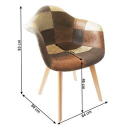 Scaun Mobhaus Terst Patchwork (Multicolor) Thumb