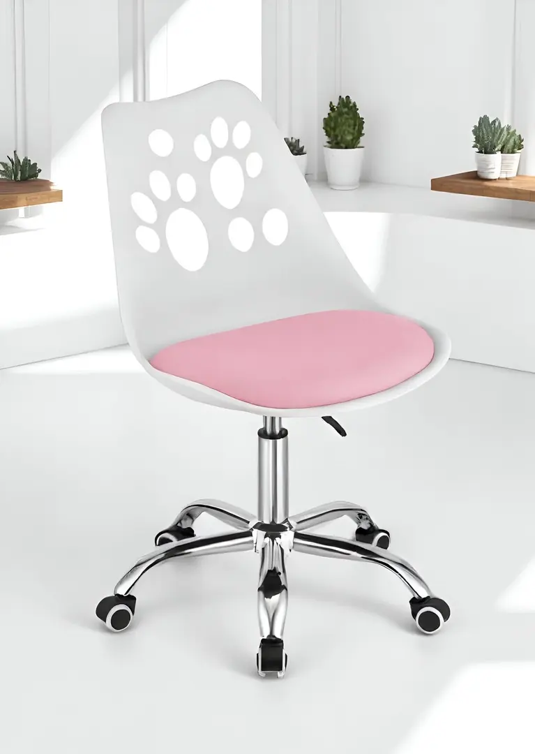 Fotoliu Modern Home Print (White/Pink)