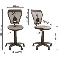 Fotoliu Nowy Styl Ministyle Cat & Mouse (Grey/Black) Thumb