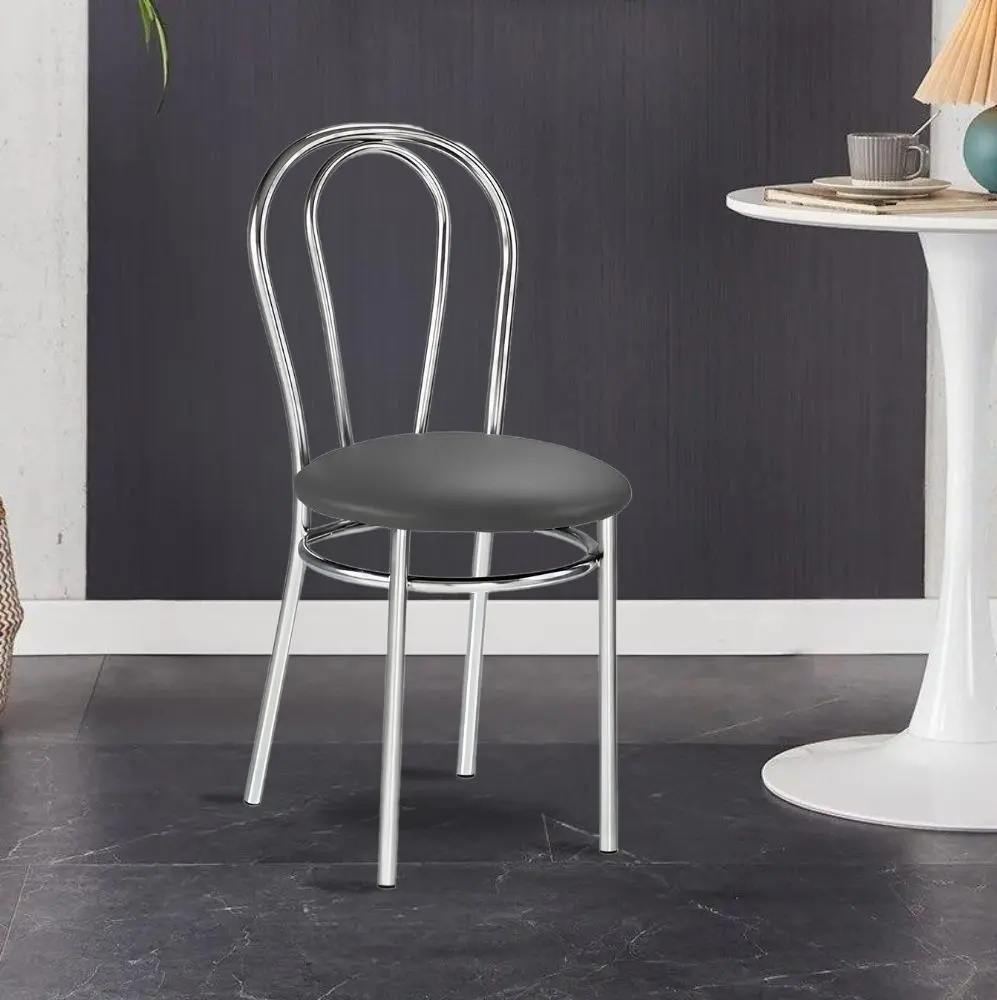 Scaun Nowy Styl Tulipan V4 (Chrome/Black)