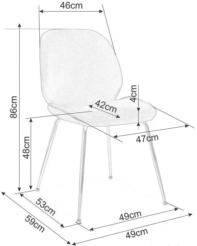 Стул Signal Adrien Velvet (Antique Rose/Gold) - 2