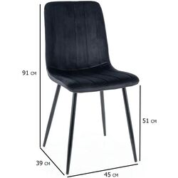 Стул Signal Alan Velvet (Black) Thumb