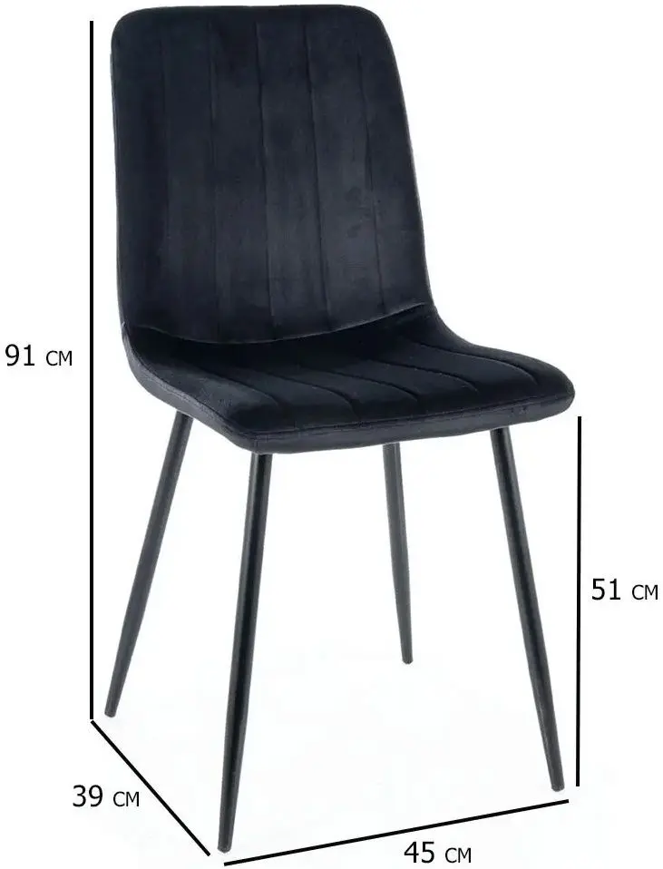 Стул Signal Alan Velvet (Black)