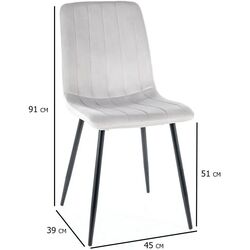 Scaun Signal Alan Velvet (Dark Beige/Black) Thumb