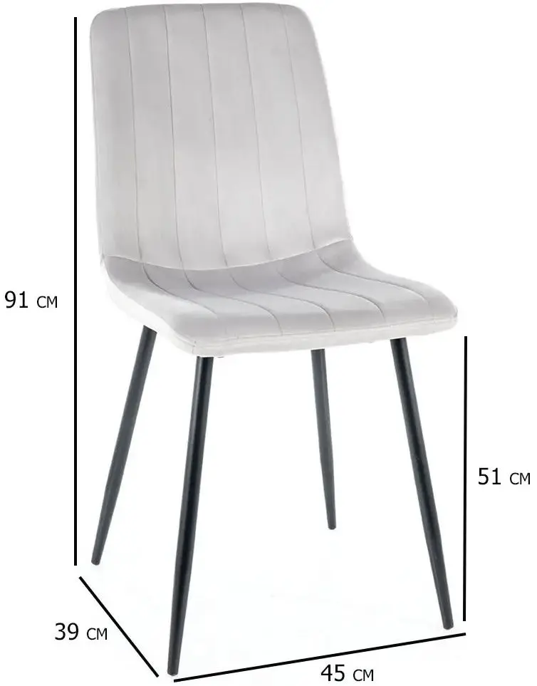 Scaun Signal Alan Velvet (Dark Beige/Black)