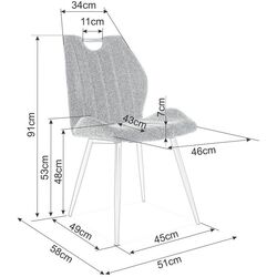 Scaun Signal Arco Velvet (Beige/Black) Thumb