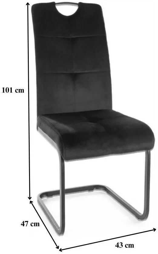 Стул Signal Axo Velvet (Gray/Black) - 4