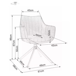 Стул Signal Azalia Bluvel 38 (Cappuccino/Black) Thumb
