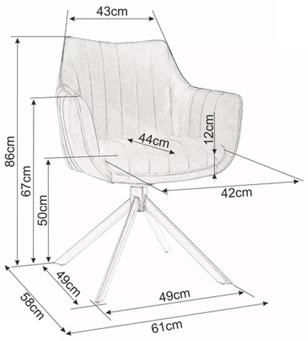 Scaun Signal Azalia Bluvel 40 (Dark Beige/Black)