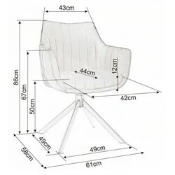 Scaun Signal Azalia Brego 31 (Beige/Black) Thumb