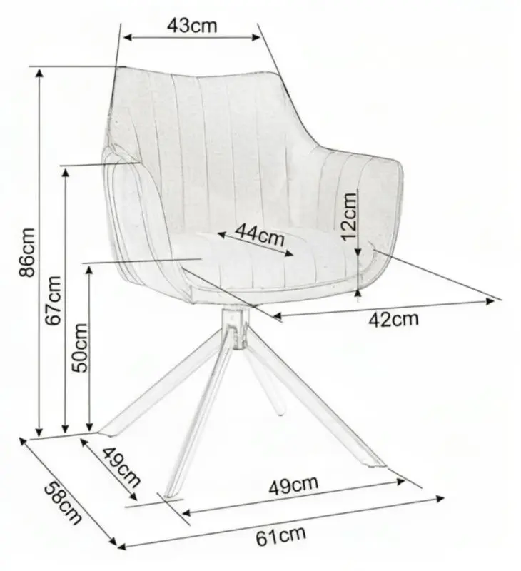 Scaun Signal Azalia Brego 31 (Beige/Black)