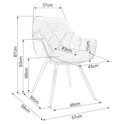 Стул Signal Cherry Bluvel 38 (Cappuccino/Black) Thumb