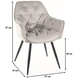 Scaun Signal Cherry Velvet (Cinnamon/Black) Thumb