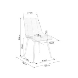 Стул Signal Chic Bluvel 38 (Cappuccino/Black) Thumb