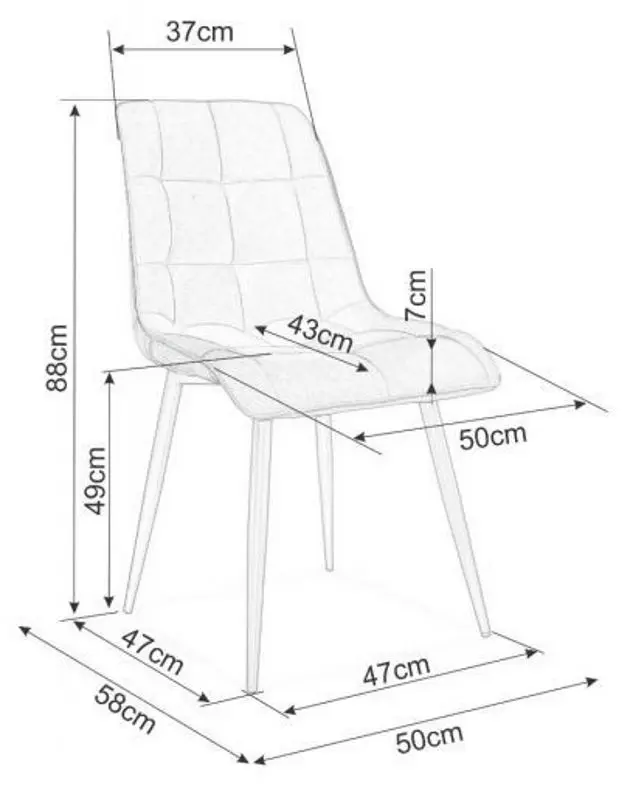 Scaun Signal Chic Velvet (Beige/Golden)