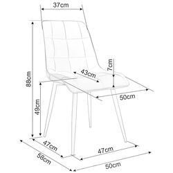 Scaun Signal Chic Velvet (Dark Pink/Black) Thumb