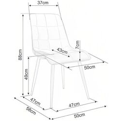 Scaun Signal Chic Velvet (Turquoise/Black) Thumb
