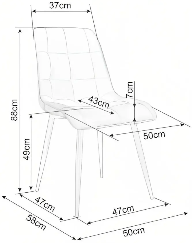 Scaun Signal Chic Velvet (Turquoise/Black)