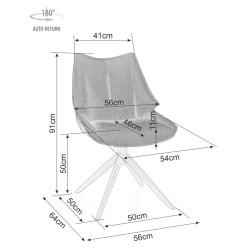 Стул Signal Coda Brego 07 (Grey/Black) Thumb