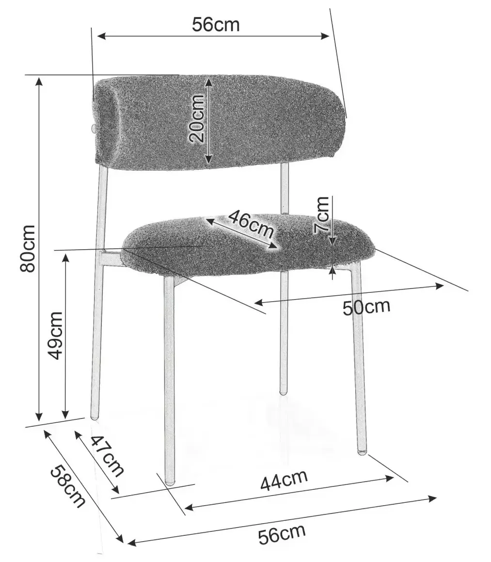 Стул Signal Elton Raven 78 (Olive/Gold)