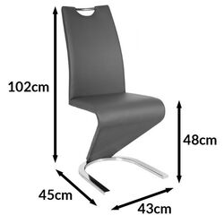 Стул Signal H090 Leather (Latte/Chrome) Thumb