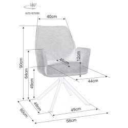 Scaun Signal Hugo Brego 22 (Light Beige/Black) Thumb