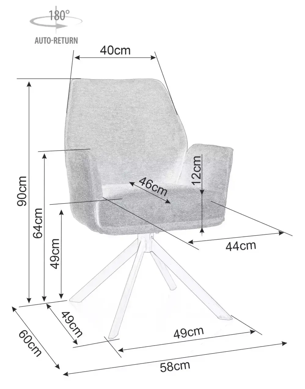Scaun Signal Hugo Brego 22 (Light Beige/Black)
