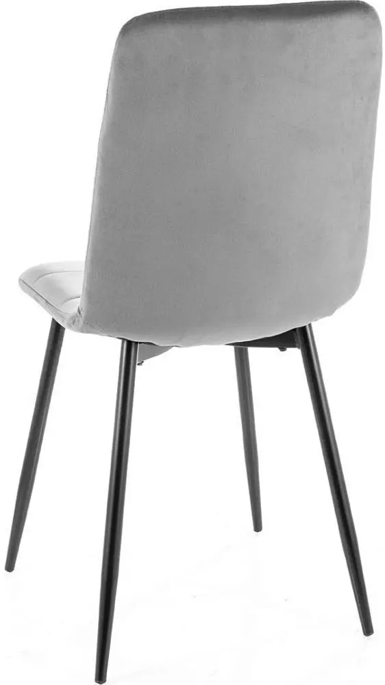 Стул Signal Ivo Velvet (Gray Light/Black) - 2