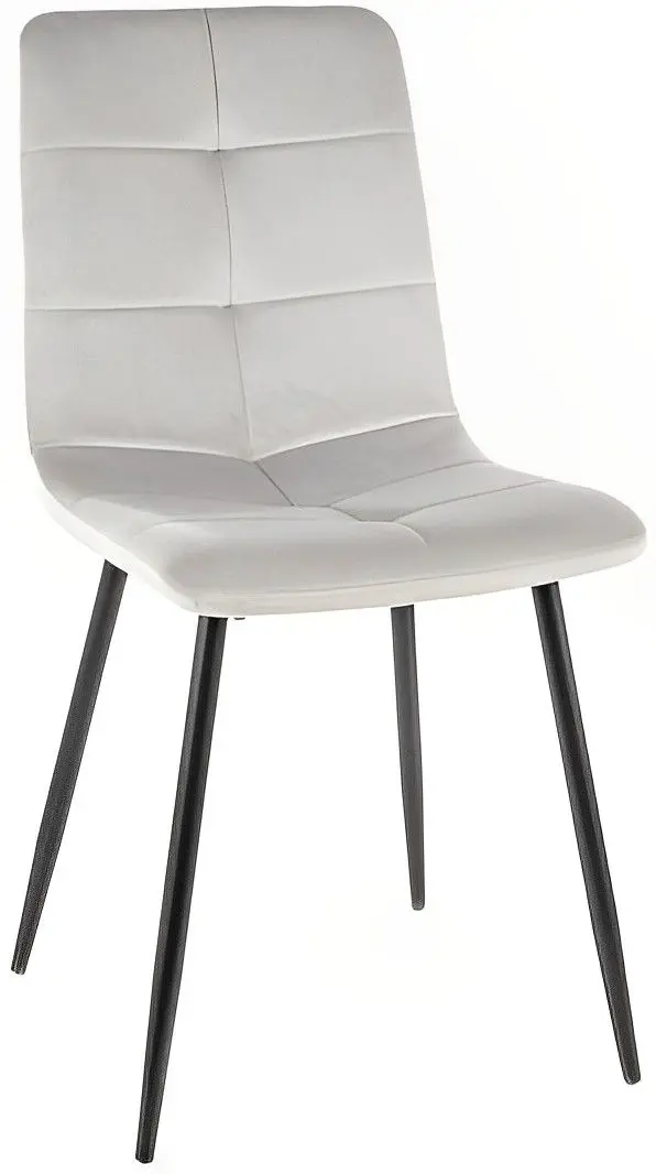 Стул Signal Ivo Velvet (Gray Light/Black)