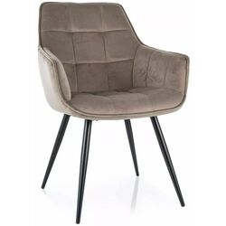 Scaun Signal Lilia Velvet Bluvel 40 (Beige/Black) Thumb