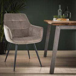 Scaun Signal Lilia Velvet Bluvel 40 (Beige/Black)